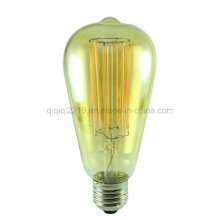 St64 8W Long Filamento Ouro Colorido Dimmable E27 LED Bulb